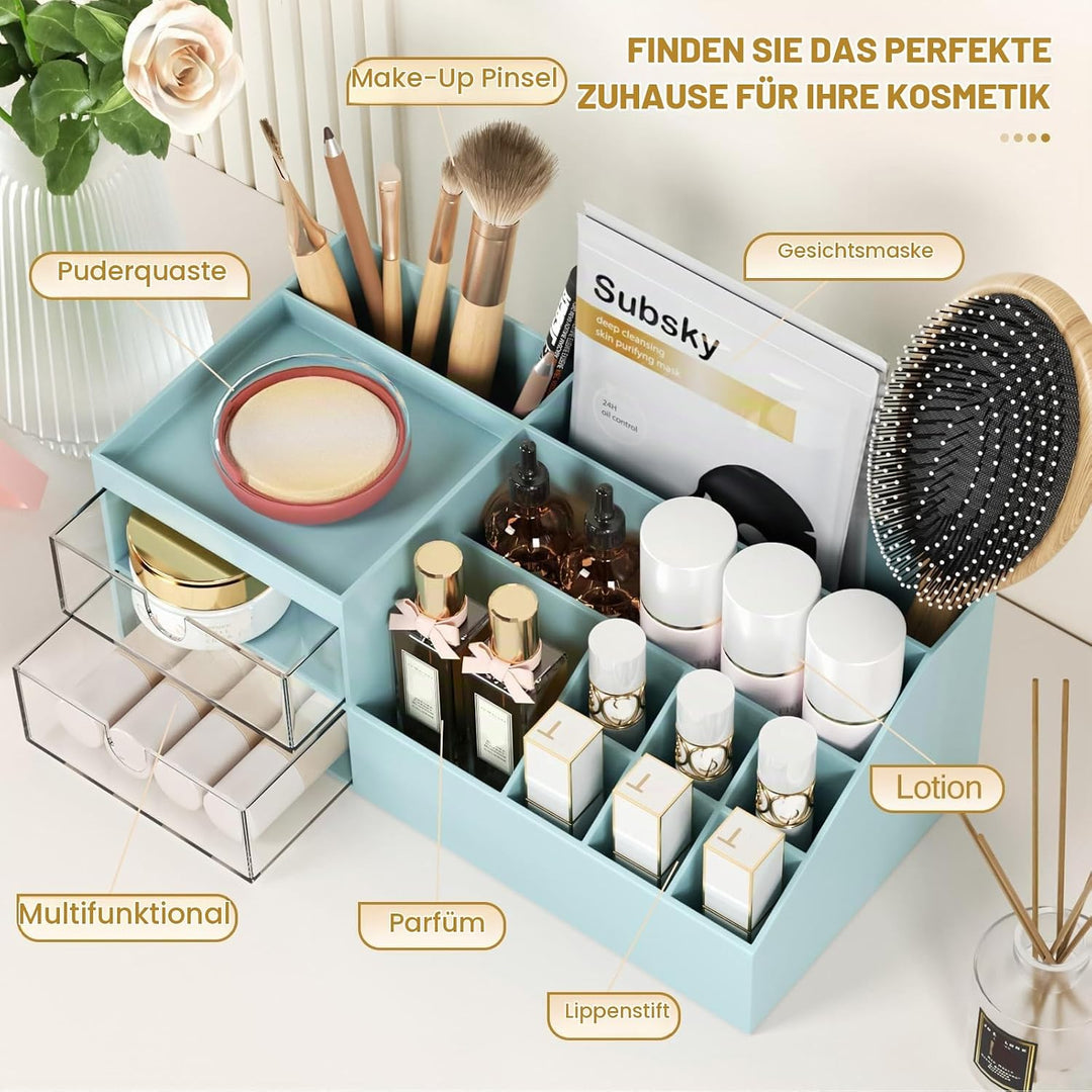 Subsky Make up Organizer mit Schubladen, Multifunktion Schminktisch Organizer Einfache Aufbewahrung