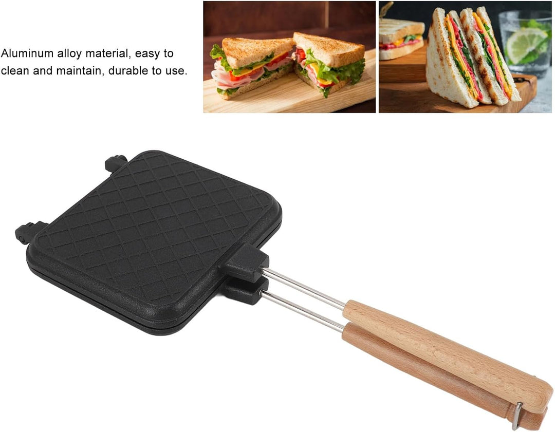 Doppelseitige Bratpfanne, Sandwichmaker, Kochtopf aus Aluminiumlegierung, Multifunktionales Design f