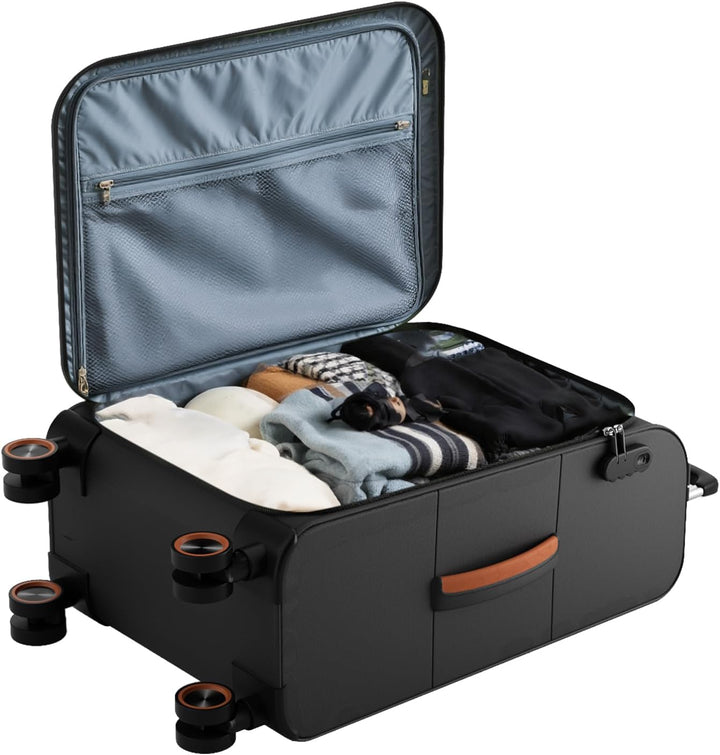 Trier Weichschalen Handgepäck Koffer 55 × 35 × 23 cm, Leichter Stoffkoffer Trolley klein, Reisekoffe