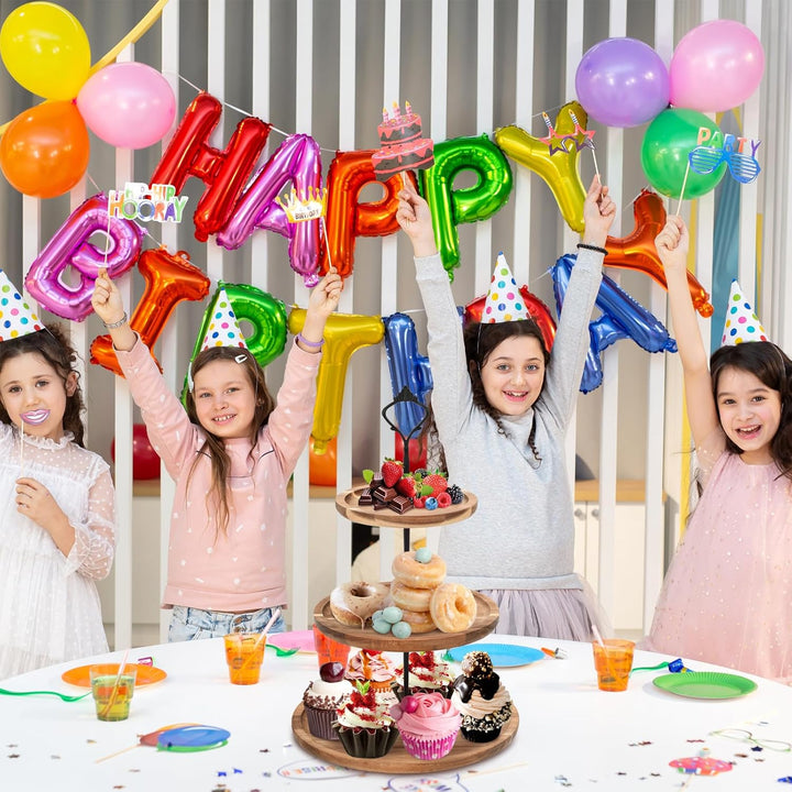 3 Tier Akazie hölzernen Kuchen Stand, kann als 3 Tier, 2 Tier & Single Tier Stand wie Sie benötigen,