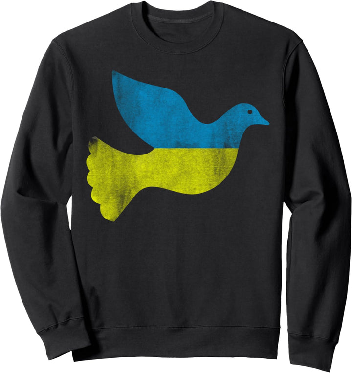 Frieden für die Ukraine, Ukrainische Flagge, bemalte Taube, Geschenkidee Sweatshirt