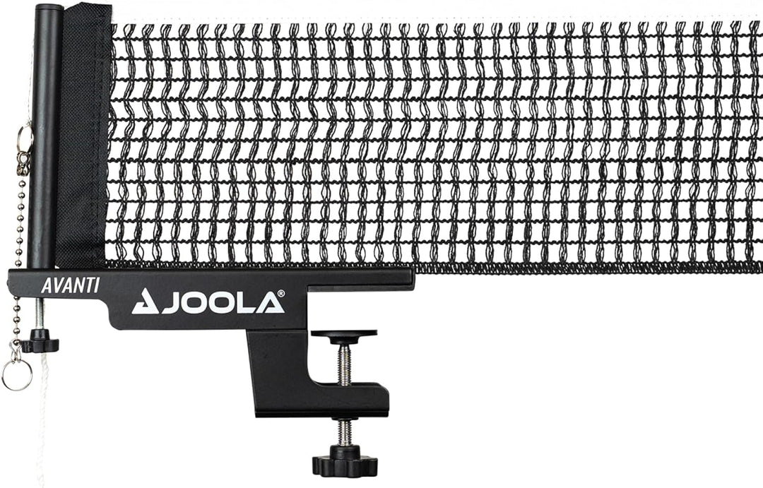 JOOLA 31009 Unisex – Erwachsene TT-Netzgarnitur Avanti Tischtennisnetz, schwarz, 152cm