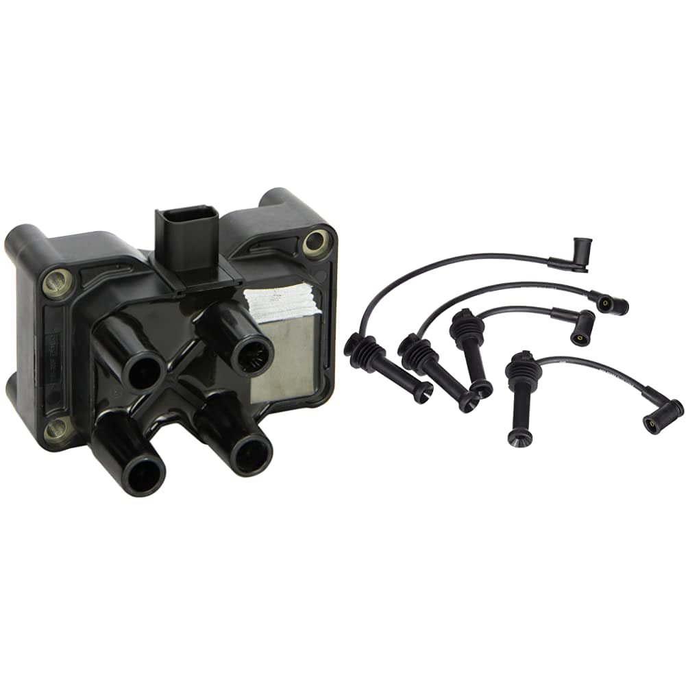 NGK 48027 Zündspule & 8541 Zündleitungssatz Bundle mit Zündleitungssatz, Bundle mit Zündleitungssatz