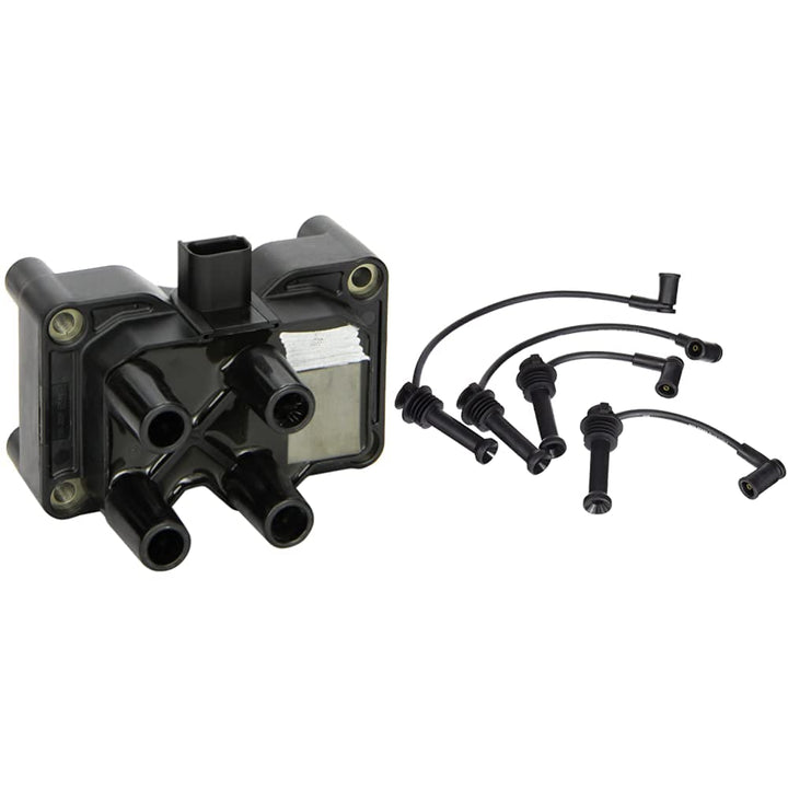 NGK 48027 Zündspule & 8541 Zündleitungssatz Bundle mit Zündleitungssatz, Bundle mit Zündleitungssatz