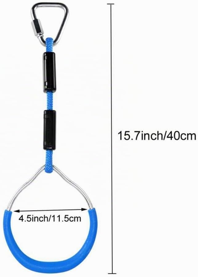4 Stück Klettern Ringe für Kinder, Outdoor Indoor Kinder Ninja Ringe zum Aufhängen belastbar bis 160
