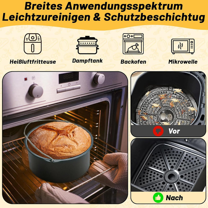 Heissluftfritteuse Zubehör - Airfryer Zubehör für Philips Airfryer 2000 Series NA229/00 NA220 4,2L H