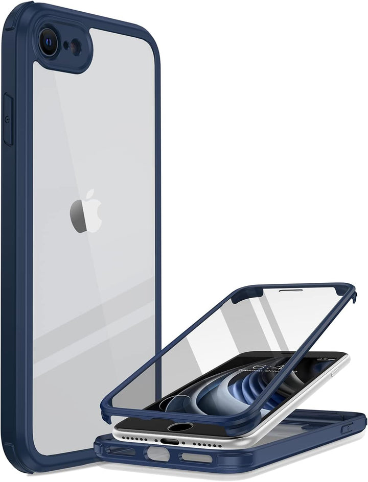 Miracase 360 Grad Hülle kompatibel mit iPhone SE 2022/ SE 2020/ iPhone 8, Ganzkörper Schutzhülle mit