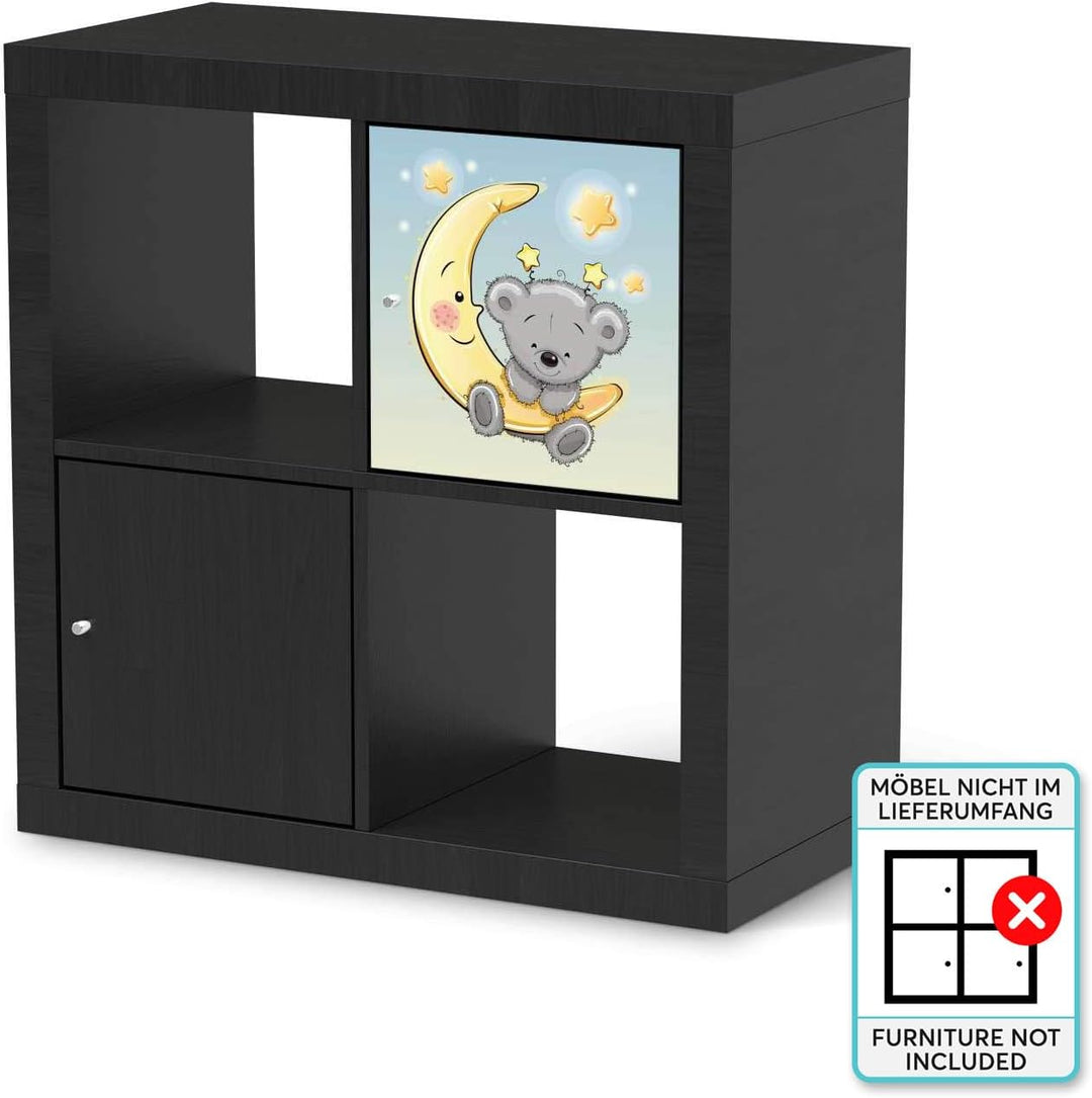 Kinder Möbel Klebefolie - passend für IKEA Kallax Regal 1 Türe I Tolle Kinderzimmer Einrichtung - Mö