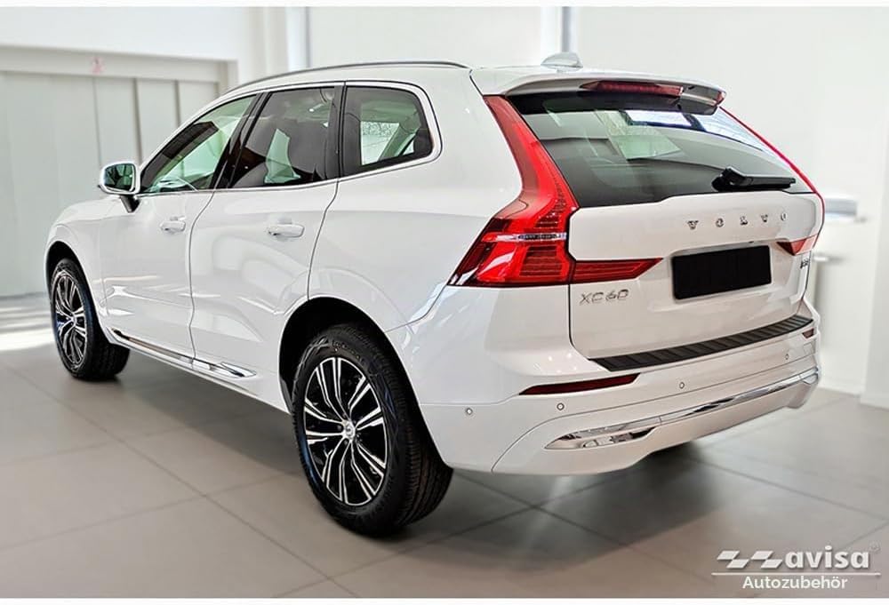 Avisa Matt-Schwarz Edelstahl Heckstossstangenschutz kompatibel mit Volvo XC60 II 2017-2021 &amp; FL 2021