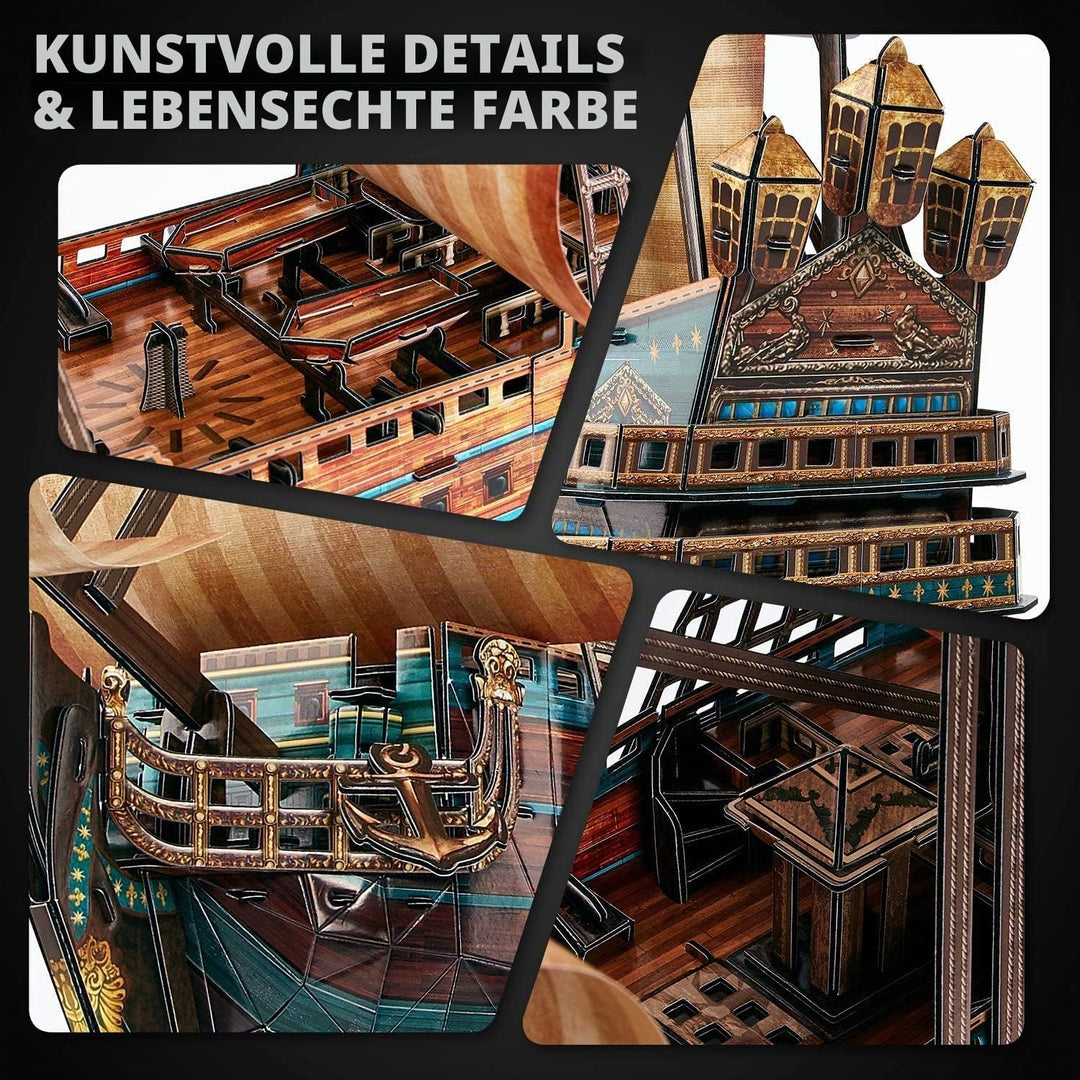 CubicFun 3D-Puzzle Spanien Puzzlegeschenk Boot Bootmodell San Felipe, 248 Teile Schiff von San Felip