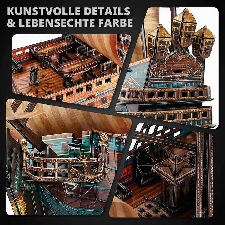 CubicFun 3D-Puzzle Spanien Puzzlegeschenk Boot Bootmodell San Felipe, 248 Teile Schiff von San Felip