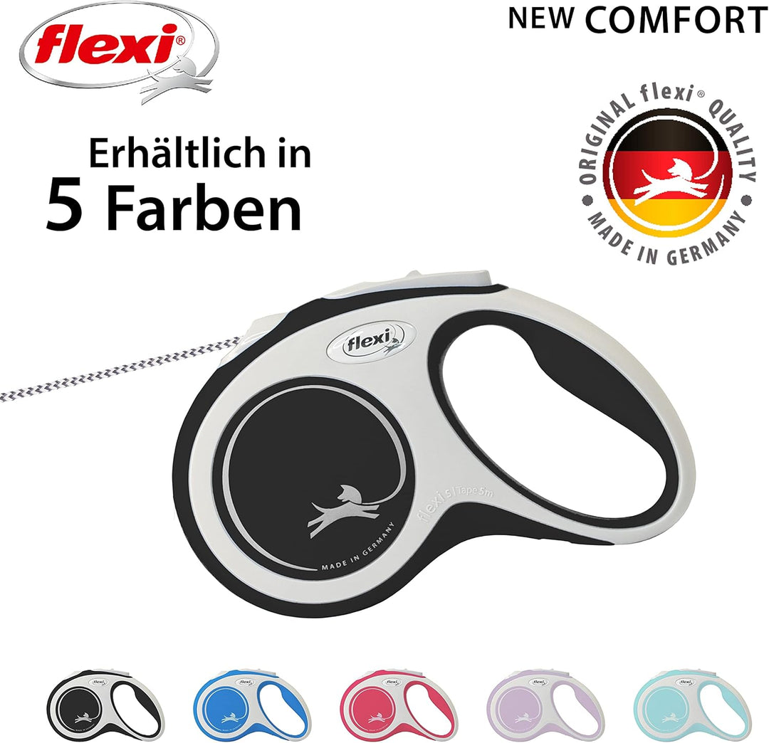 flexi Hundeleine, ausziehbar, mit weichem Griff, 3 m / 5 m / 8 m / 8 m / 8-20 kg, 4000498042847, Sch