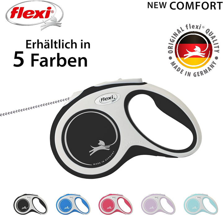 flexi Hundeleine, ausziehbar, mit weichem Griff, 3 m / 5 m / 8 m / 8 m / 8-20 kg, 4000498042847, Sch