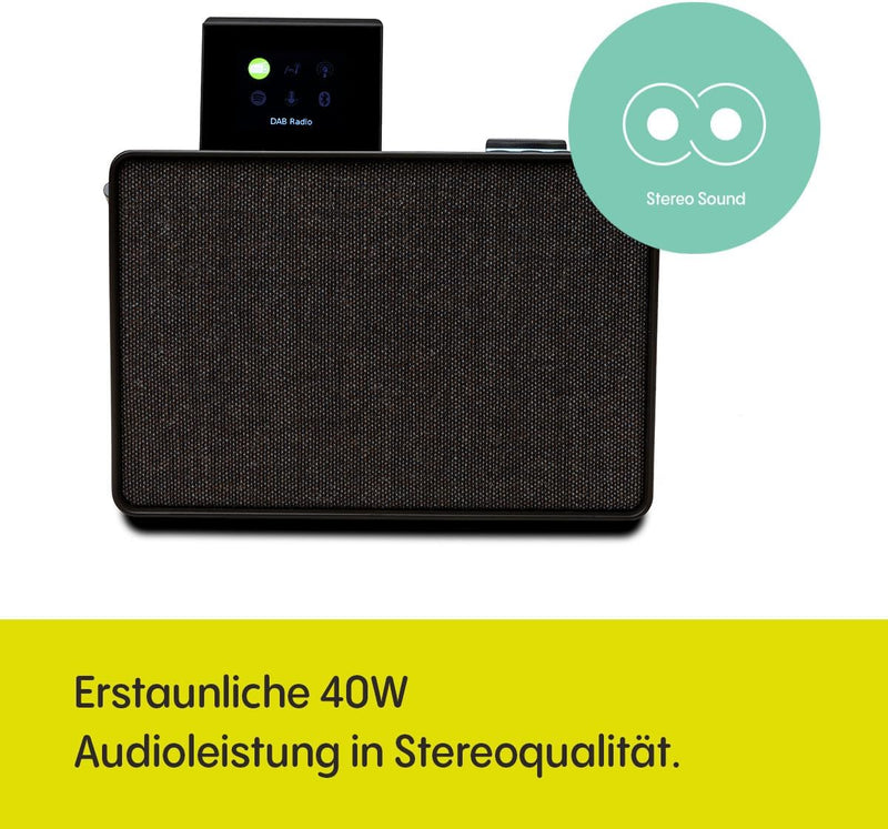 Pure Evoke Play vielseitiges Musiksystem für innen und aussen (DAB+/UKW Radio, Internetradio, Podcas