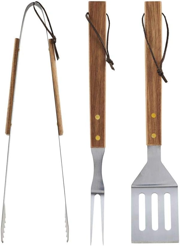 Nicolas Vahe 106660402 BBQ-Werkzeuge, Akazie, Edelstahl