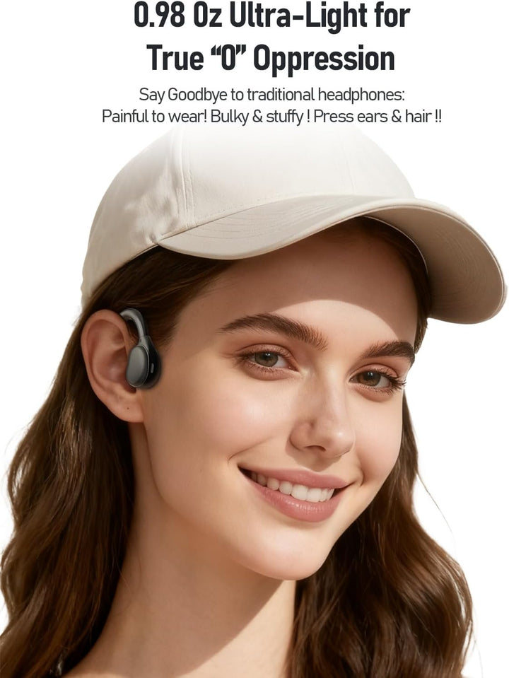 ANSTEN Bluetooth Headset mit Kabel (3,5mm/USB) Für PC/Telefon, Ultra Komfort, Open Ear USB Headset m