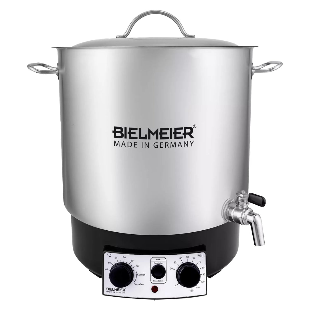 BIELMEIER Einkochautomat einwecken Edelstahl Auslaufhahn 3/8"1800W 29L BHG 695.1 Zeituhr Auslaufhahn