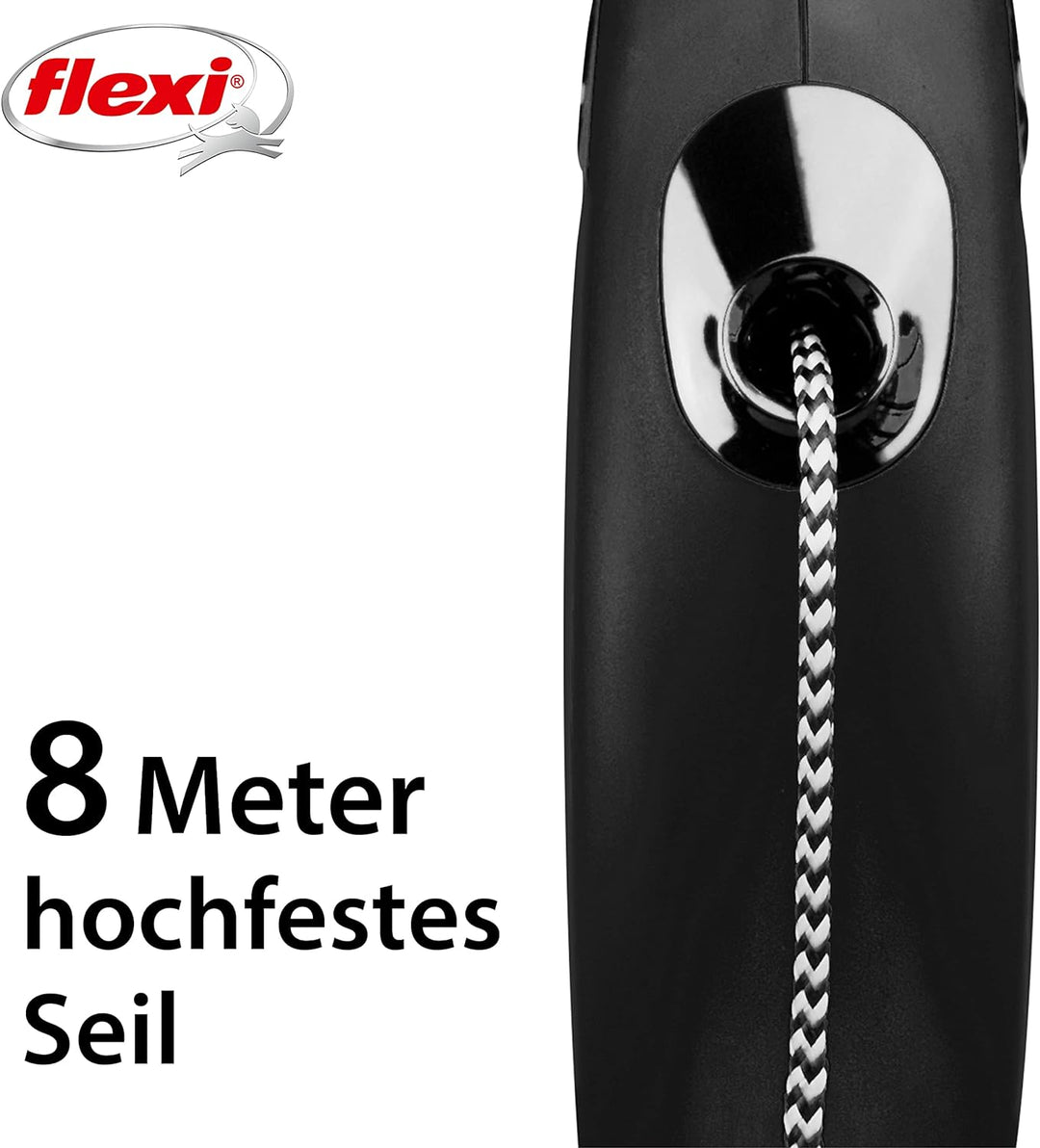 FLEXI KLASSISCHES CORDON LANG S (SCHWARZ 8 METROS 12 KG) schwarz S 8 m, schwarz S 8 m