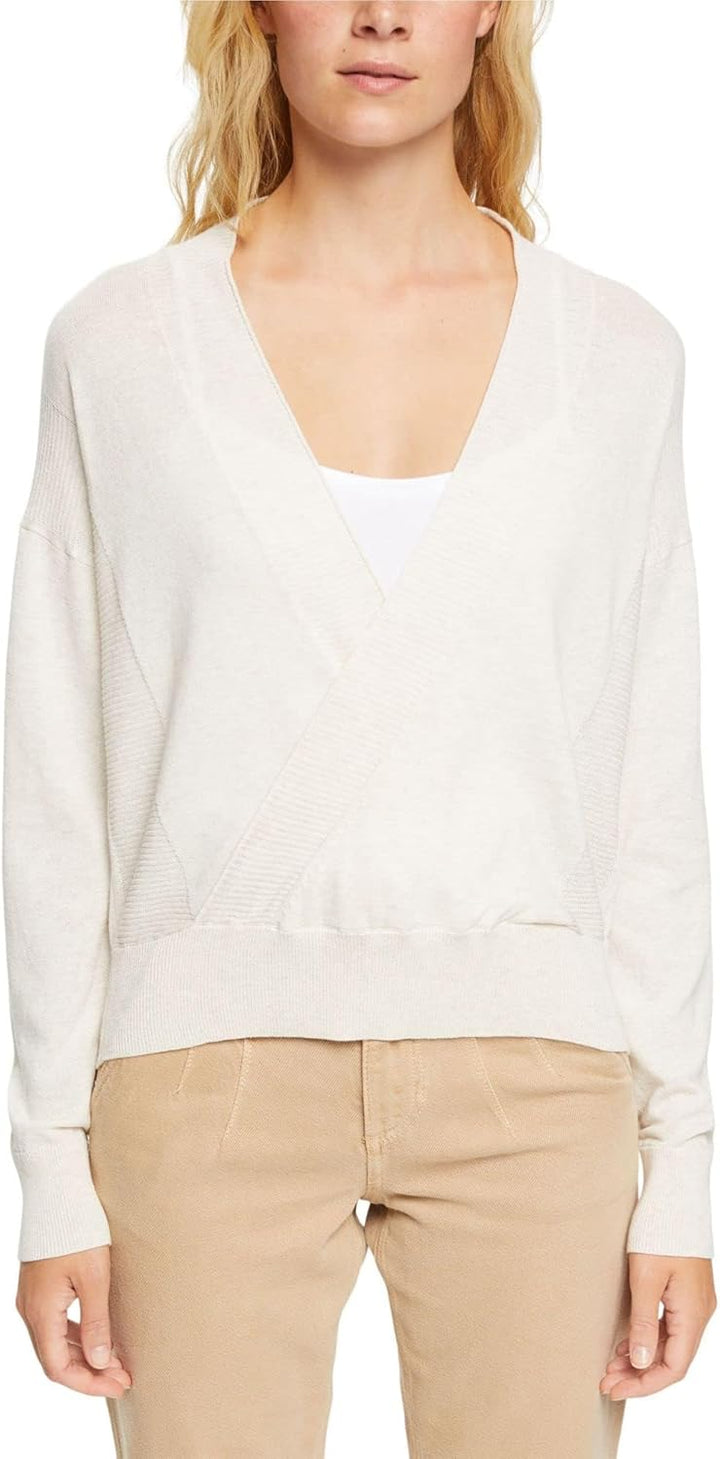 ESPRIT Pullover im Wickeldesign