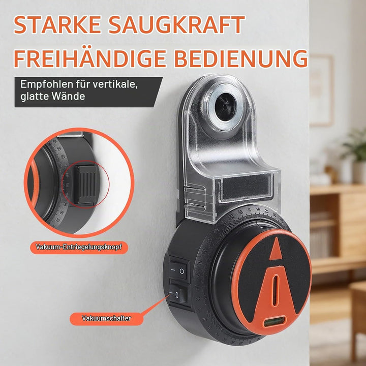 CPROSP Bohrstaubfänger mit Laser Wasserwaage, 2-in-1 Bohrstaubsammler mit 800mAh Akku, Elektronische