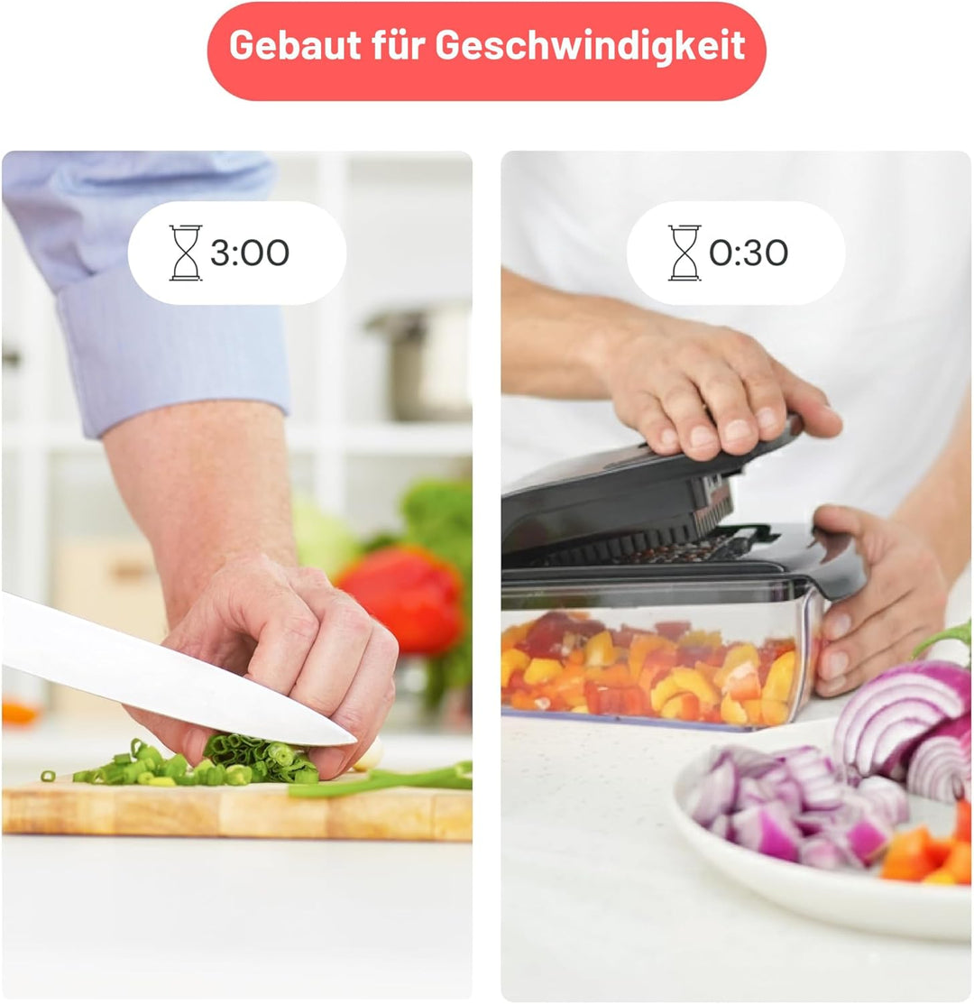 Gemüseschneider Spiralschneider Gemüsehobel - Gemüse Schneider Zwiebelschneider Kartoffelschneider O