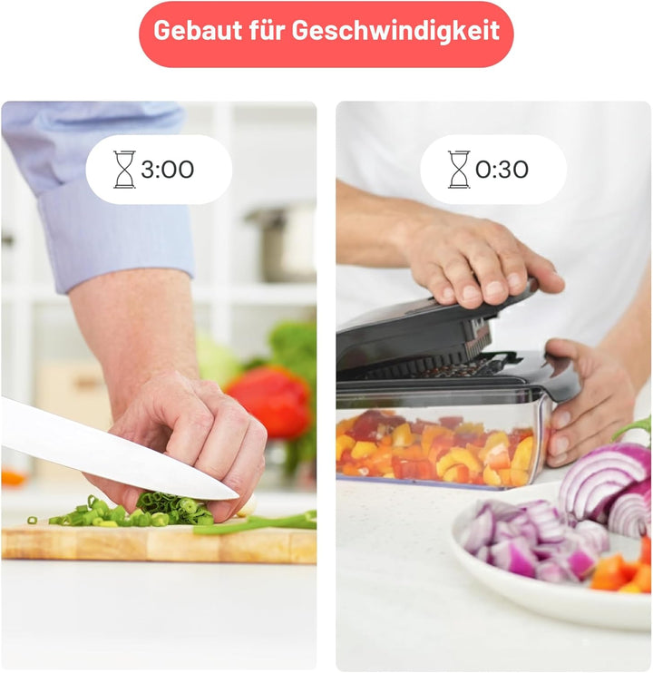 Gemüseschneider Spiralschneider Gemüsehobel - Gemüse Schneider Zwiebelschneider Kartoffelschneider O