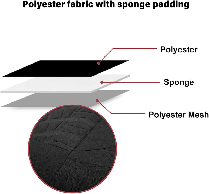 CICMOD Auto-Sitzbezüge Set Universal Sitzschoner Auto-Schonbezüge Vordersitze Rücksitze Autositzüber