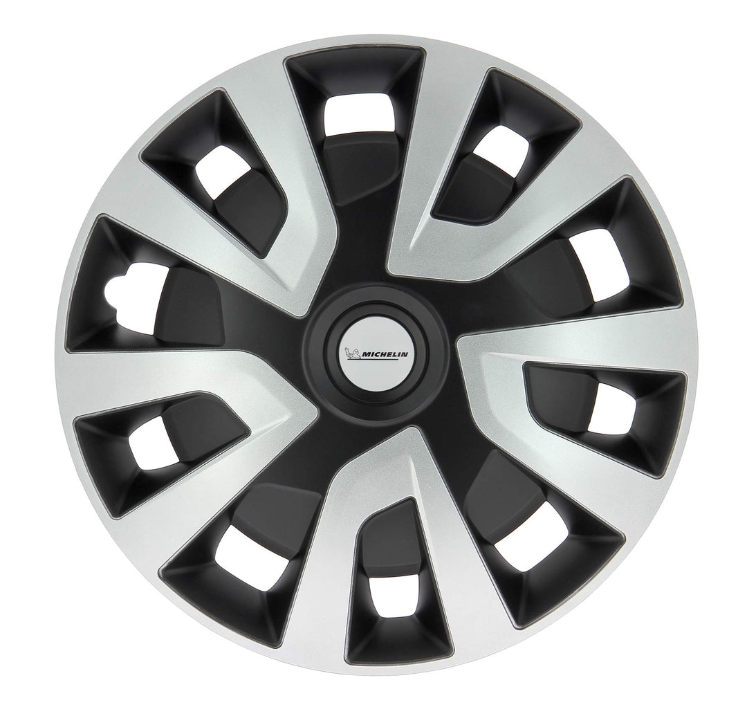 MICHELIN 1540961 Radkappen NVS, Schwarz (Kendo Black/Silber), 4 Stück