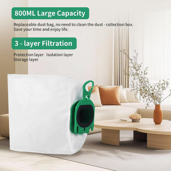 12 Staubsaugerbeutel für Vorwerk Kobold VB100, Für Vorwerk Staubsaugerbeutel, Für Kobold Staubsauger