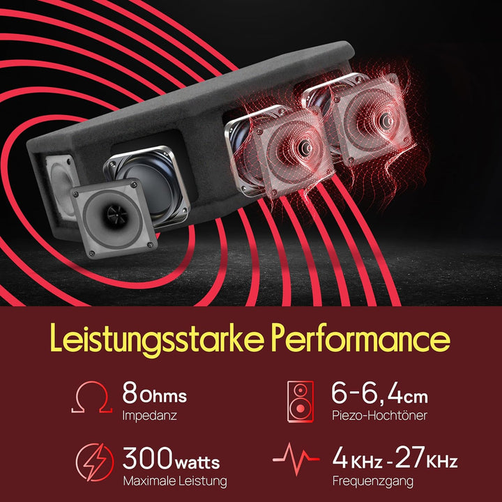 PylePro 300 Watt DJ Lautsprecher Boxen, Party Lautsprecher Passiv Robuste PA Box als Musikanlage 6-W