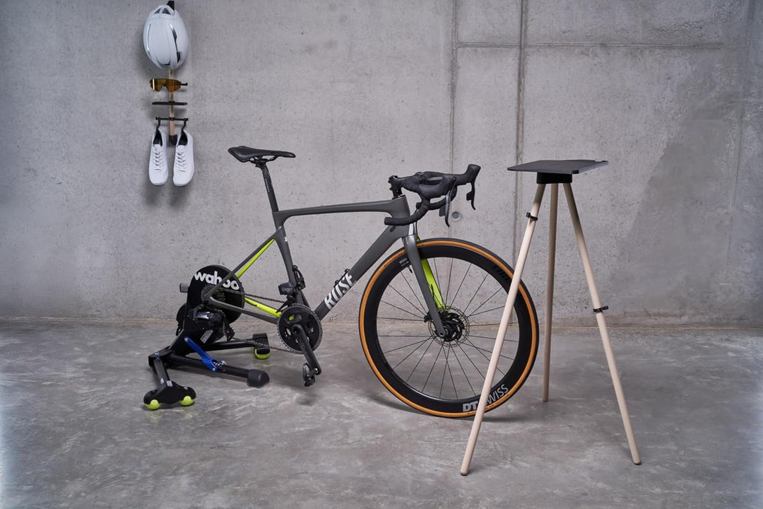 Indoor Bike Trainer Laptophalter inkl. Holzbeine, 3D-Druck Technologie, Perfekt für Zwift, Fahrradfa