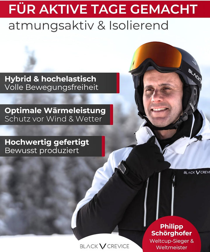 Black Crevice Damen Skitourenjacke I Hochwertige Winterjacke Damen aus 100% Nylon/88% PES & 12% Span