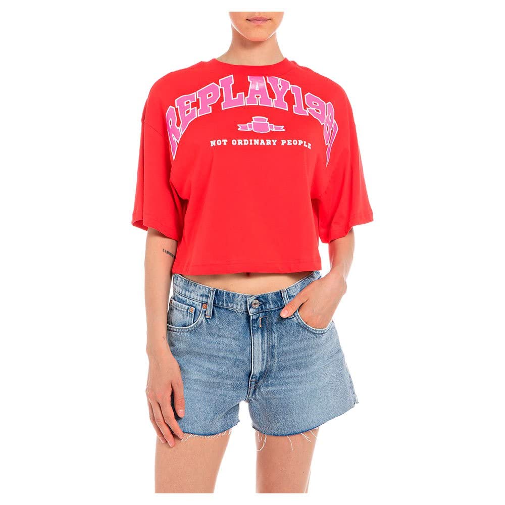 Replay Damen T-Shirt XS 159 Red, XS 159 Red