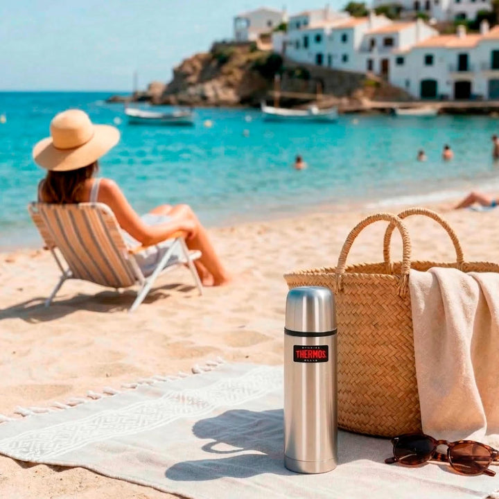 Thermos 4019.205.050 Isolierflasche Light and Compact, 0,5 L, Edelstahl mattiert Edelstahl 0,50 l, E
