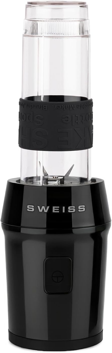 SWEISS Mini-Blender, tragbarer Mixer, Smoothie MOOV9, 2 Trinkflaschen à 570 ml mit Reiseverschluss,