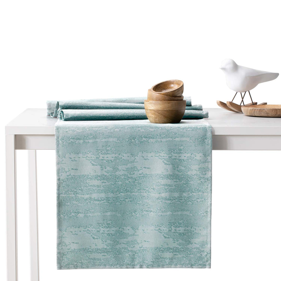 AmeliaHome Tischläufer Set 35x250 cm und 115x250 cm Lotuseffekt Wasserabweisend Schlangenhautmuster