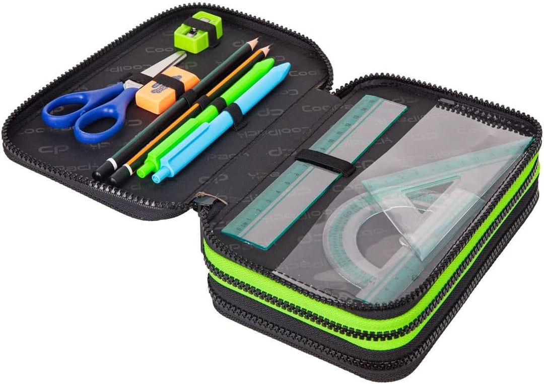 CoolPack XXL Federtasche Federmappe 3-Fach Schulstiftetui, dreifaches Federmäppchen, Federmäppchen f