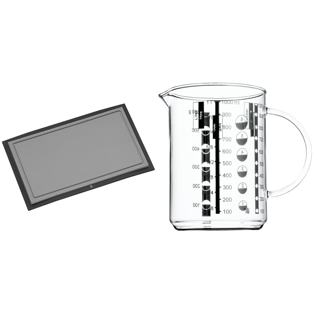 WMF Schneidebrett Tranchierbrett Touch schwarz 32 x 20 cm rechteckig aus Kunsstoff Saftrillen spülma