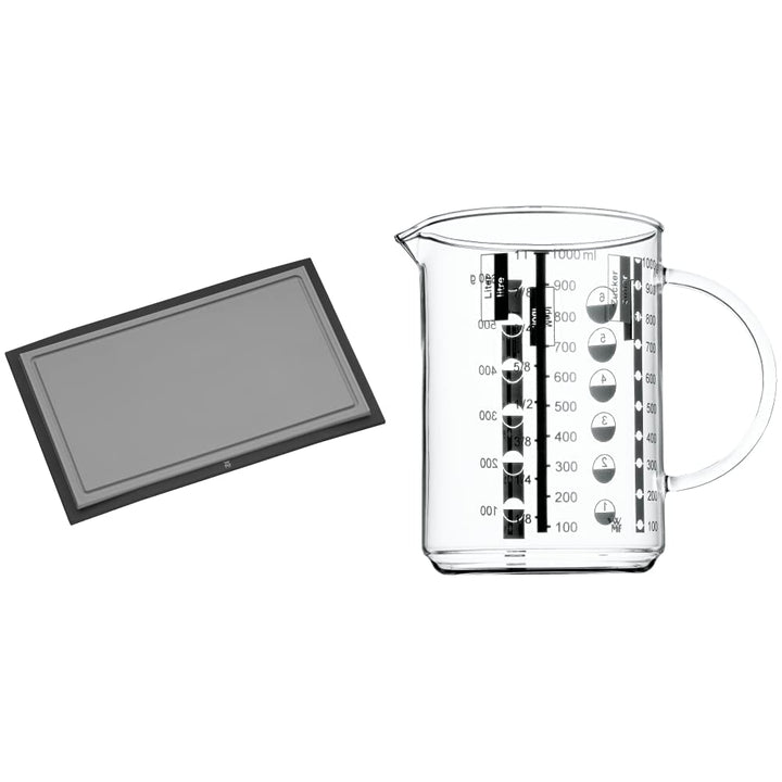 WMF Schneidebrett Tranchierbrett Touch schwarz 32 x 20 cm rechteckig aus Kunsstoff Saftrillen spülma