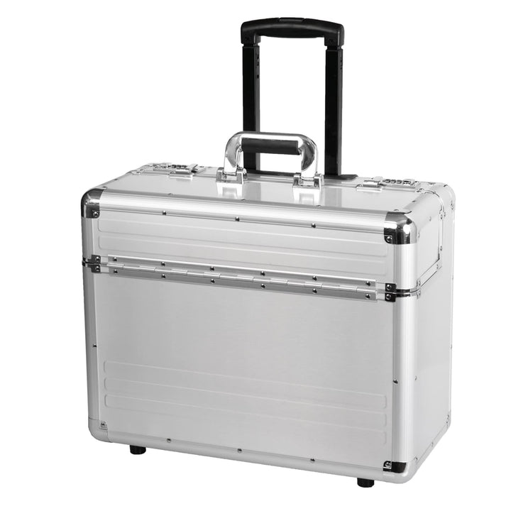 ALUMAXX 45122 Pilotenkoffer Omega, Koffer aus Aluminium, Alukoffer mit Rollen, Trolleykoffer, Fach f