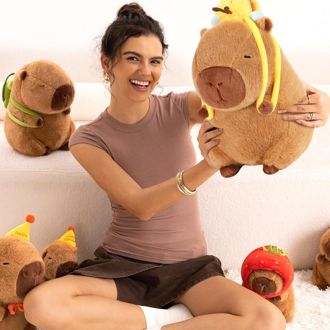shownicer Plüschtier Capybara Kuscheltier Stofftier Kawaii Capybara Plüsch Kissen Spielzeug Wurfkiss