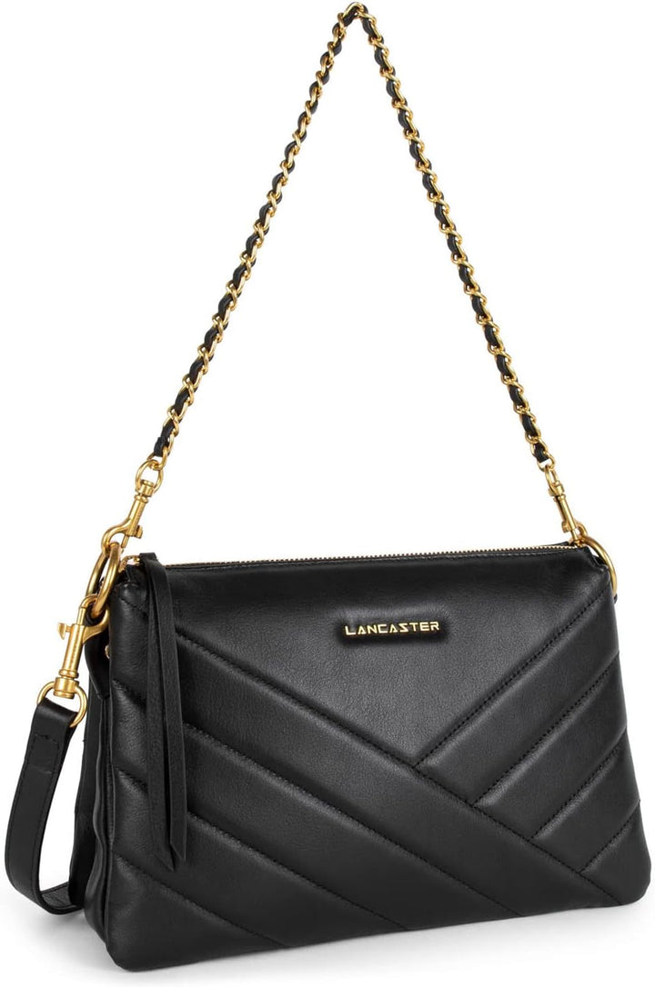 Lancaster Unisex Soft Matelassé Stofftasche Schwarz, Schwarz