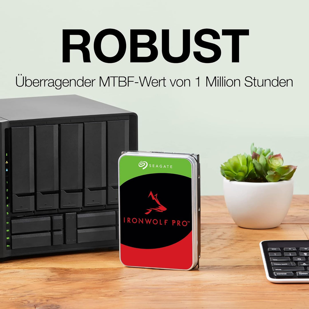 Seagate IronWolf 10TB, NAS interne Festplatte, HDD, 3.5 Zoll, 7200 U/Min, CMR, 256 MB Cache, SATA 6G