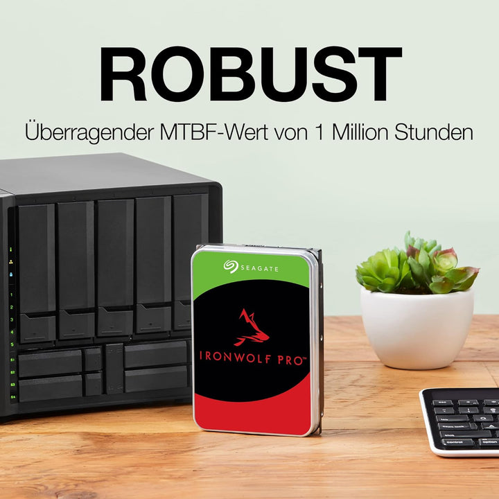 Seagate IronWolf 10TB, NAS interne Festplatte, HDD, 3.5 Zoll, 7200 U/Min, CMR, 256 MB Cache, SATA 6G