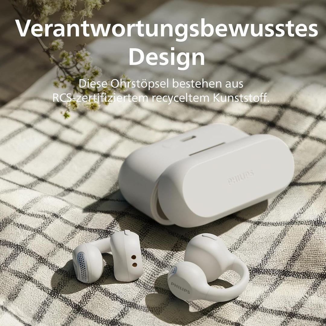 Philips TAQ2000WT ohraufliegende True Wireless Multipoint-Bluetooth-Ohrhörer mit Ohrmanschette - 28
