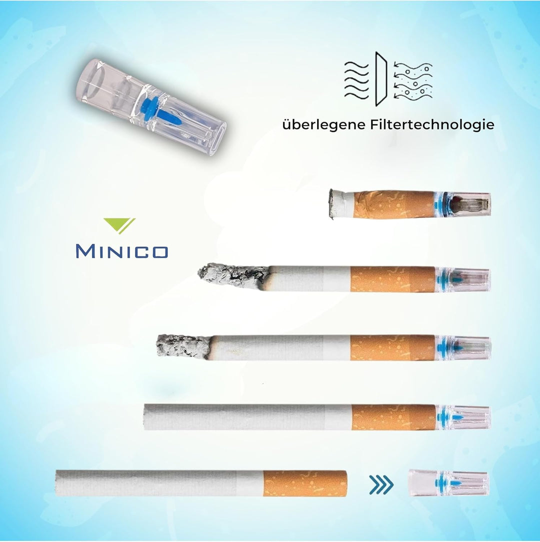 MINICO Zigarettenfilter Anti Teer Filter für Zigaretten, Regular 550 Stück Zigarettenfilter Aufsatz