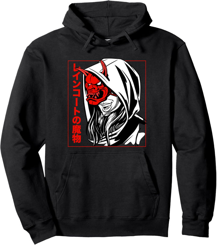 Japanische Maske Teufel Fasching Karneval Hannya Pullover Hoodie
