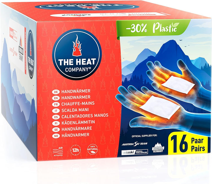 THE HEAT COMPANY Handwärmer - Neu: 30% weniger Plastik - EXTRA WARM: 12 Std. Wärme für die Hände - 1