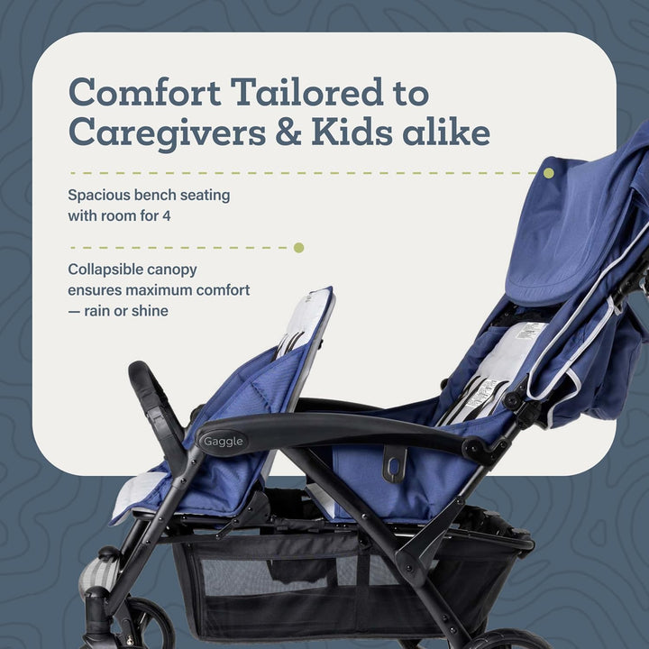 Gaggle By Foundations Odyssey 4-Sitzer-Vierlingskinderwagen, 4-Sitzer-Kinderwagen für die Kindertage