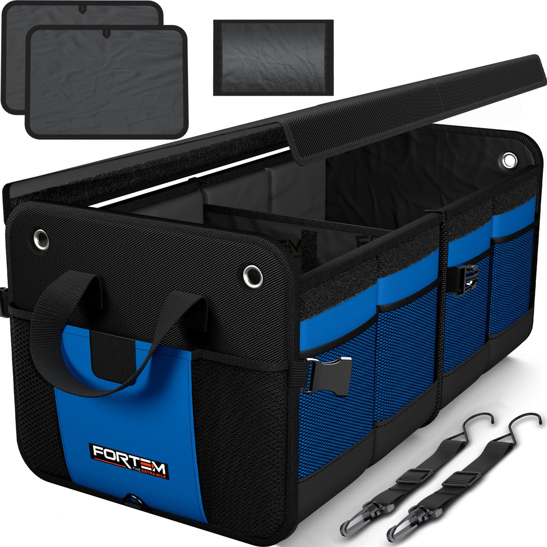 FORTEM Kofferraum Organizer, Kofferraumtasche, Zusammenklappbarer Auto Organizer Kofferraum mit Fäch